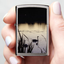 Svanar vid Dusk Zippo Lighter
