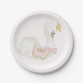 Svanbabyfesttallrik med fantasifull design