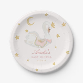 Svanbabyfesttallrik med fantasifull design