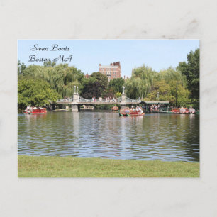 Svanbåtar, Boston, MA, fotografering Vykort