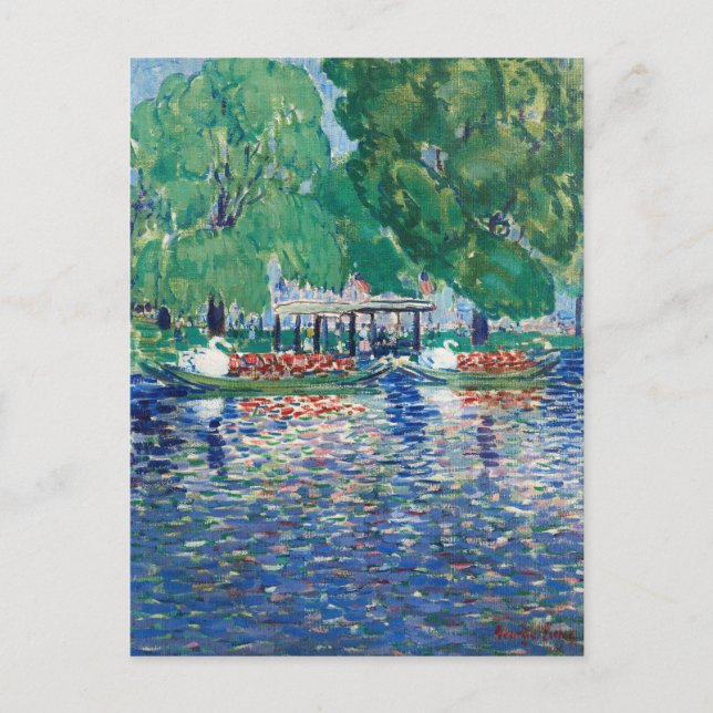 Svanbåtarna | George Luks Vykort (Framsida)