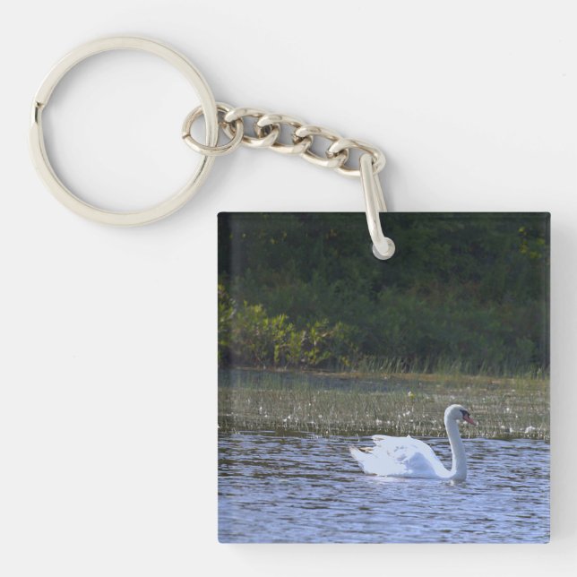 Svanen Foto Nyckelring  (Framsidan)
