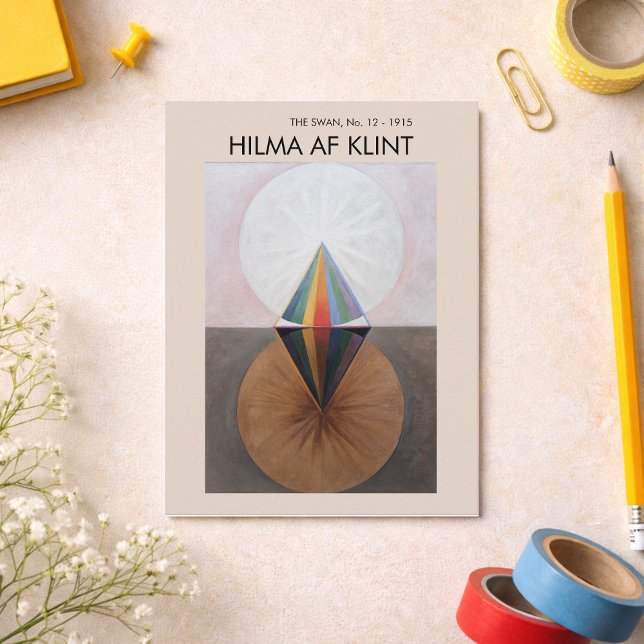 Svanen, nr 12, Hilma Af Klint  Vykort (Skapare uppladdad)