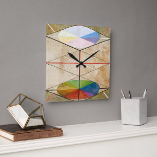 Svanen nr 23 Hilma af Klint Fyrkantig Klocka