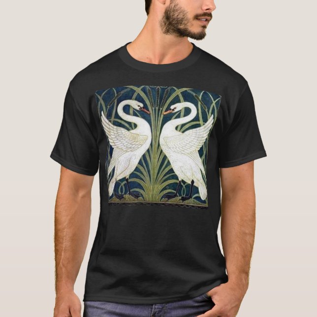 Svanen och rusar och Iris tapetT-tröja Tee Shirt (Framsida)