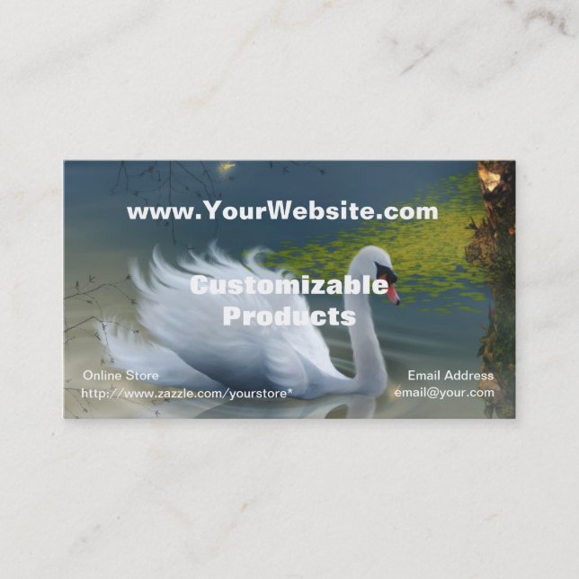 Svanesången profilerar kortet visitkort (Framsida)