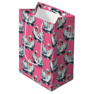 Svanfåglar Mönsterdesign på rosa