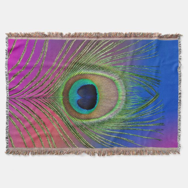 Svanfjäder av en påfågel mysfilt (Framsidan)