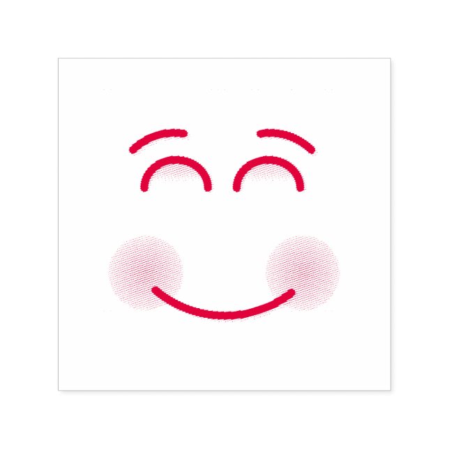 Sväng Ansikte med leende Öga Självfärgande Stämpel (Design)