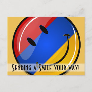 Sväng armenisk Flagga Vykort