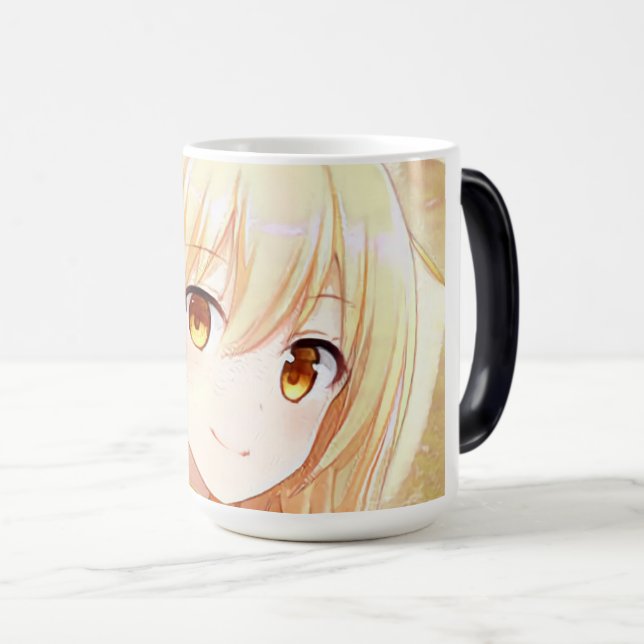 Sväng blond flicka med öga anime manga magisk mugg (Framsida höger)