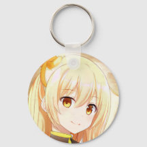 Sväng blond flicka med öga anime manga