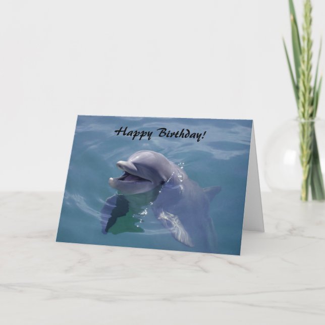 Sväng Dolphin Grattis på födelsedagen! Kort (Framsida)