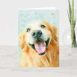 Sväng Golden Retriever i vattenfärg Kort