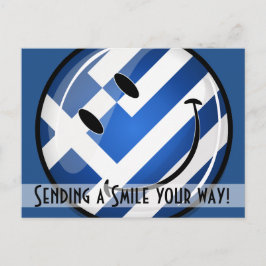 Sväng grekisk Flagga Vykort