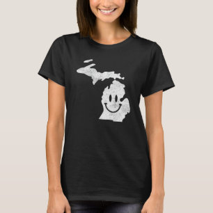 Sväng i Mi U2013 Michigan Lycklig Ansikte T Shirt