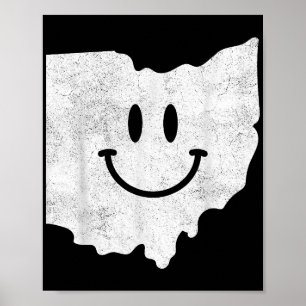 Sväng i OH - Funny Ohio Lycklig Ansikte Poster