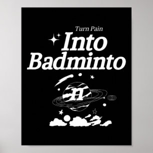 Sväng in smärta i Badminton-rackets skyttelsporter Poster
