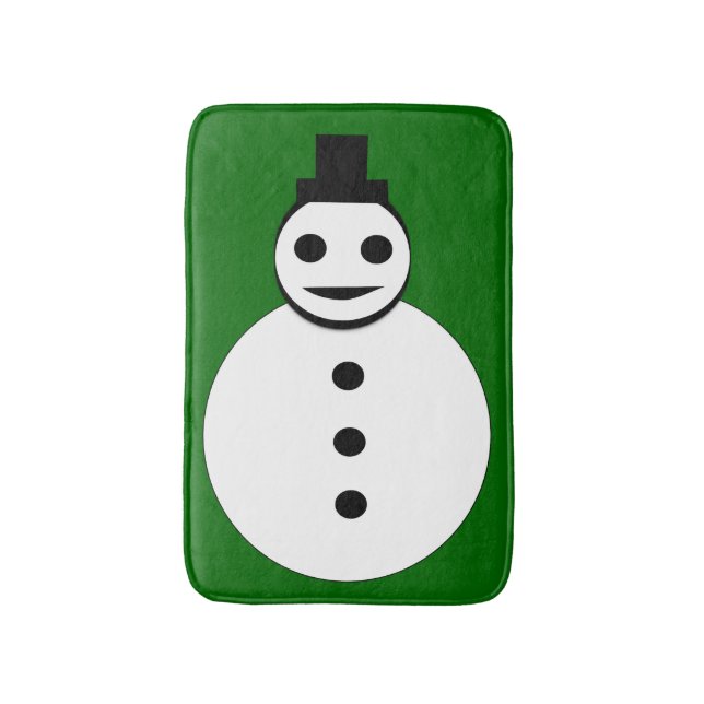 Sväng jul Snögubbe Bath Mat Badrumsmatta (Framsidan (Vertikal))