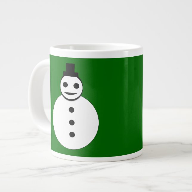 Sväng jul Snögubbe Mugg Jumbo Mugg (Framsida vänster)