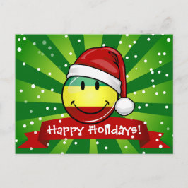 Sväng jul Stil Rastafarian Flagga Helg Vykort