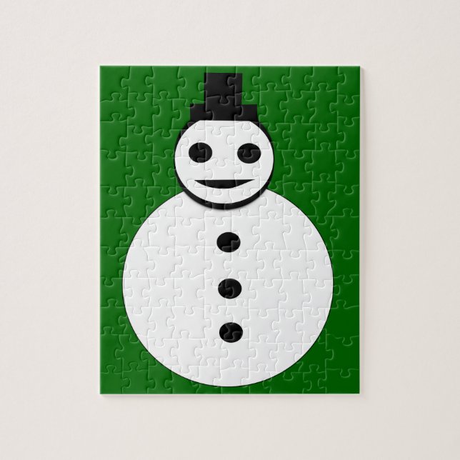 Sväng julpussel i Snögubbe Pussel (Vertikal)