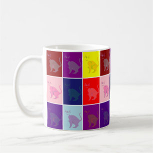 Sväng kattpopkonst kaffemugg