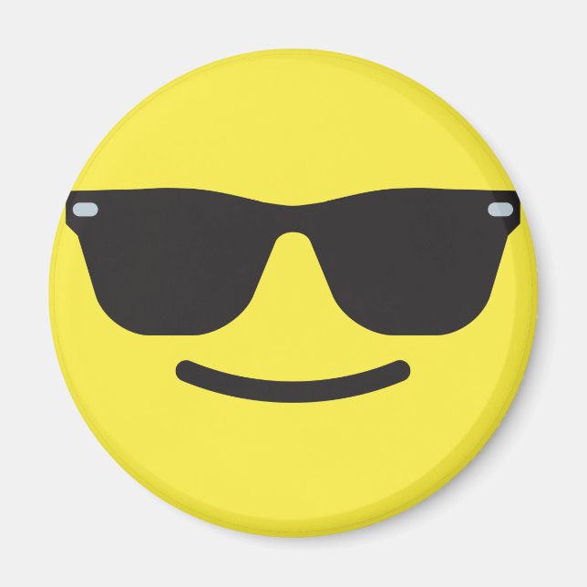 Sväng med Sunglasses Emoji Magnet  (Framsidan)