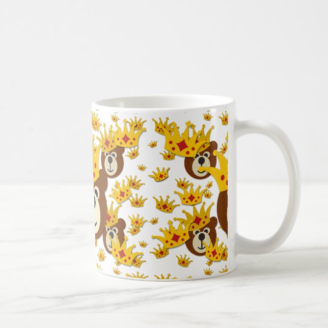 Sväng Nalle med Krona Kaffemugg (Höger)