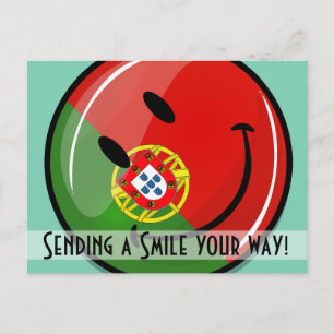 Sväng portugisisk Flagga Vykort