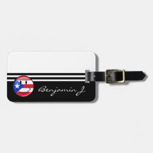 Sväng Puerto Rican-Flagga Bagagebricka
