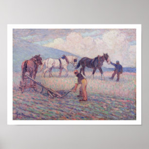 Sväng Ris, c.1909 (olja på arbetsyta) Poster