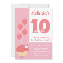 Sväng Rosa Cupkaka Birthday | Inbjudan