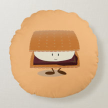 Sväng S:more Food Round Pillow