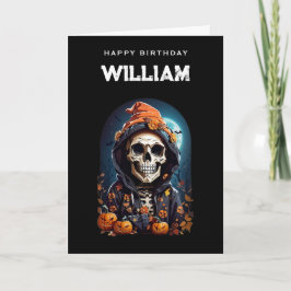 Sväng Skeleton som blir gammal födelsedag Kort