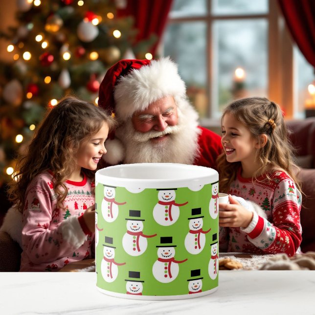 Sväng Snögubbe jul Barn Kopp med Namn Espressomugg (Skapare uppladdad)