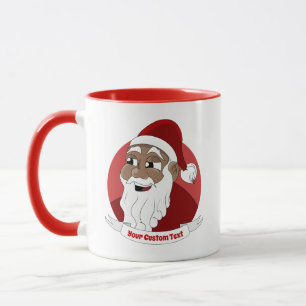 Sväng svart Jultomten tecknad Mugg