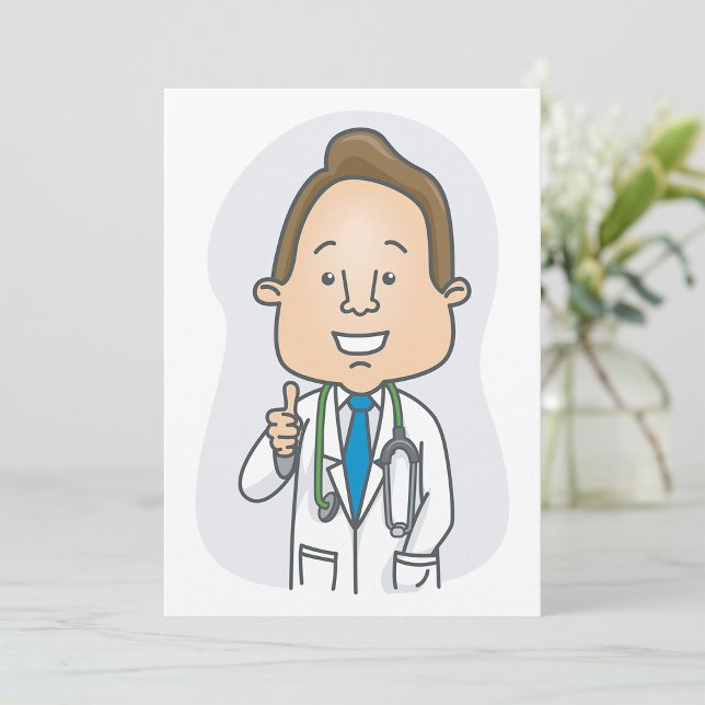 Svänga Ge tummar i Doktor upp till Stetoscope Inbjudningar (Skapare uppladdad)