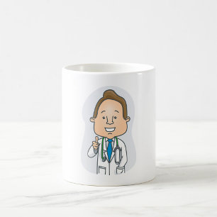 Svänga Ge tummar i Doktor upp till Stetoscope Kaffemugg