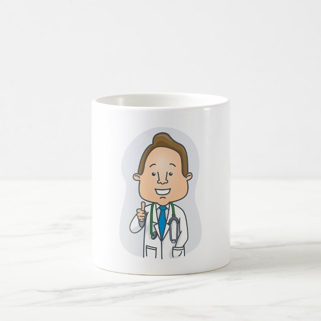 Svänga Ge tummar i Doktor upp till Stetoscope Kaffemugg (Skapare uppladdad)