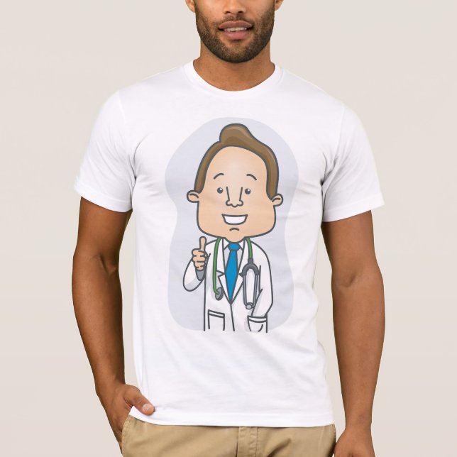 Svänga Ge tummar i Doktor upp till Stetoscope T Shirt (Framsida)