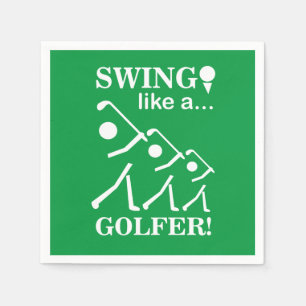 Svänga som en Golfer Golf Party Pappersservett