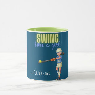Svänga som en tjej-softball mugg