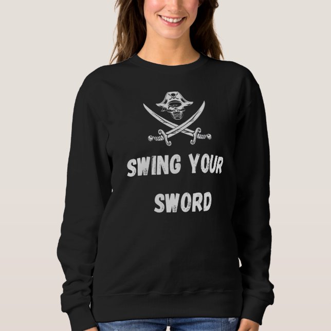 Svänga Vintagen Sword Swing T Shirt (Framsida)