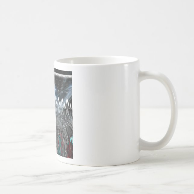 Svängande Abstrakt Konsttryck Kaffemugg (Höger)
