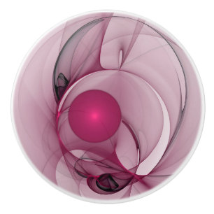 Svängande Fraktal, Modern Abstrakt Bär Rosa Konst Knopp