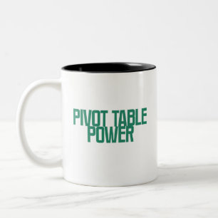 Svängbar Tabell Power Excel Dataanalys Design Två-Tonad Mugg
