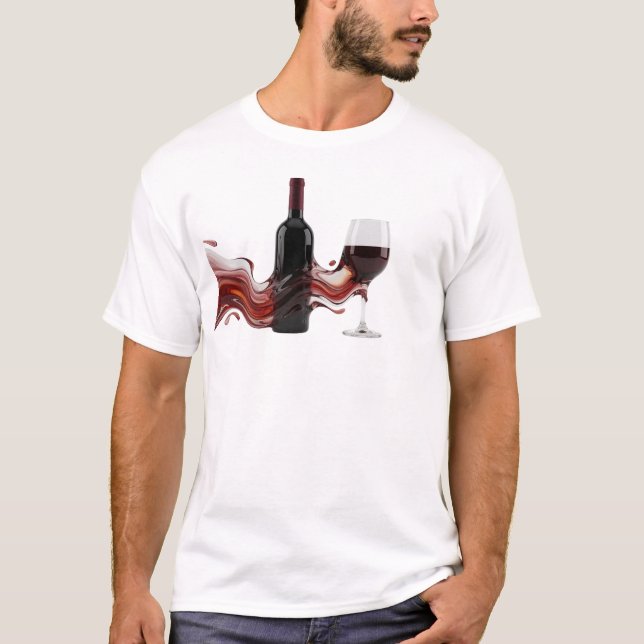Svängig ABSTRAKT VIN Bärbar Konst T Shirt (Framsida)