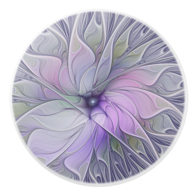 Svängig modern abstrakt fraktal konst blomma knopp (Framsidan)