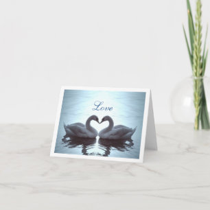 SvanhjärtaMoire i kricka Helgkort